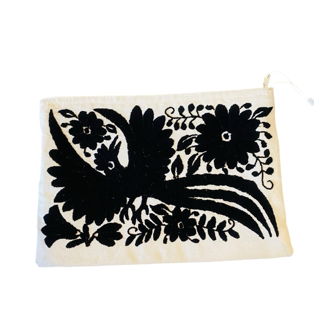 OTOMI Hand Embroidered Made In Mexico Clutch Bag Wristlet - Picture 4 of 8